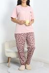 Büyük Beden Penye Süprem Pijama Takımı Pudra - 50577.1952.