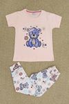 5-12 Yaş Çocuk Penye Pijama Takımı Somon - 50574.2028.