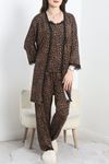 Ringviskon 3 Lü Pijama Seti Siyahkahve - 50589.1857.