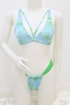 Biye Detay Büzgülü Bikini Takım Mavi - 8531.1966.