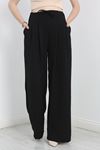 Beli Lastikli Bol Paça Pantolon Siyah - 70088.746.