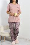 Büyük Beden Poliviskon Pijama Takımı Pembelaci - 50161.1048.