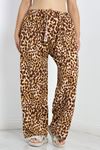 Büyük Beden Bürümcük Pantolon Kahveleopar - 50591.2006.