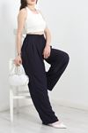 Beli Lastikli Bol Paça Pantolon Lacivert - 70088.746.
