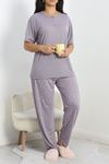 Bambu Battal Pijama Takımı Fümepembe - 50587.1049.
