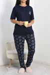 Bambu Battal Pijama Takımı Lacivert - 50587.1049.
