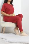 Bambu Battal Pijama Takımı Bordo - 50587.1049.