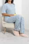 Bambu Battal Pijama Takımı Mavigri - 50587.1049.