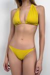 Üçgen Büzgülü Bikini Takım Sarı - 8523.1966.