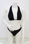 Straplez Boyun Bağlamalı Bikini Takım Siyah - 8513.1966.
