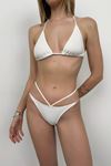 Bel Bağlamalı Detay Bikini Takım Beyaz - 8520.1966.