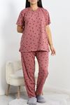 Büyük Beden Süprem Pijama Takımı Pembesiyah - 50524.1961.