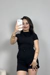 Omuz Drapeli Çıtçıtlı Body Siyah - 1113.2031.