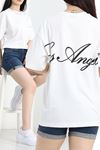 Oversize Baskılı Unisex Tişört  Beyaz - 40775.1871.
