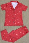 5-14 Yaş Milan Düğmeli Çocuk Pijama Takım Beyazkalp - 50621.1951.