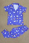 5-14 Yaş Milan Düğmeli Çocuk Pijama Takım Lacivert - 50621.1951.