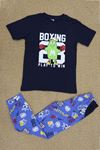 13-16 Yaş Penye Erkek Çocuk Pijama Takımı Lacivert - 90309.1951.