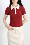 Polo Yaka Kaşkorse Body Bordo - 40948.1748.