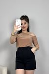 Kayık Kaya Sandy Bluz Kahve - 30842.2023.