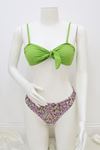 Fiyonk Detay Çiçekli Bikini Takım Yeşil - 30902.1966.