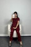 Alt Üst Aynı Pegasus Pijama Takımı Bordoyıldızlı - 50419.1048.