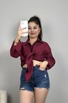 Çizgili Cupra Gömlek Bordo - 80022.147.