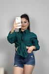 Çizgili Cupra Gömlek Zümrüt - 80022.147.