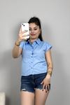 Düz Vatkalı Kolsuz Gömlek Bebemavi - 90313.147.