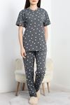Kısa Kollu Süprem Pijama Takımı Fümebeyaz1 - 50523.1961.