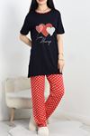 Ringviskon Pijama Takımı Lacikırmızı - 50632.1931.