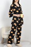 Pegasus Üçlü Pijama Takımı Siyahkahve - 66666.1287.