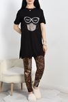 Ringviskon Pijama Takımı Siyahkahve - 50632.1931.