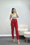 Kemerli Double Pantolon Kırmızı - 40090.683.