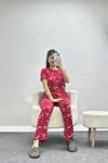 Milan Kumaş Alt Üst Aynı Pijama Takımı Kırmızı - 50607.1048.