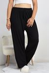 Büyük Beden Poliviskon Pijama Altı Siyah - 41303.1048.
