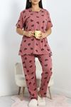 Büyük Beden Süprem Pijama Takımı Siyahpembe - 50524.1961.