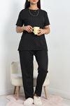 Büyük Beden Süprem Pijama Takımı Siyahbeyaz1 - 50524.1961.