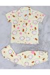 4-13 Yaş Çocuk Pijama Takımı Kremtavşan - 403.1287.