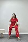 Viskon Düğmeli Pijama Takımı Siyahyıldız - 980.1287.