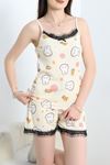 Şortlu Pijama Takımı Açıkbej - 178.1287.