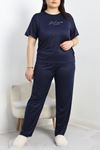 Enjeksiyon Baskı Büyük Beden Milan Pijama Takımı Lacipuanlı - 50617.1952.