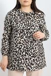 Büyük Beden Viskon Bluz Leopar - 70568.107.