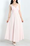 Çizgili İp Askı Elbise Pembe - 4593.179.