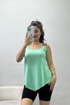 Geniş Askılı Viskon Bluz  Suyeşili - 20933.599.