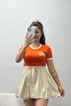 Reglan Kol Likralı Kompak Penye Turuncu - 90992.1878.