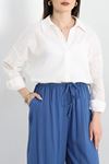 Pat Detay Oversize Gömlek Beyaz - 2983.179.