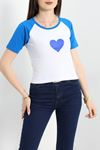 Reglan Kol Baskılı Crop Kompak Penye Saks - 90996.1878.