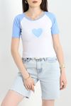 Reglan Kol Baskılı Crop Kompak Penye Bebemavi - 90996.1878.