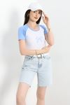 Reglan Kol Baskılı Crop Kompak Penye Bebemavi - 90997.1878.