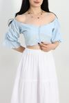 Düğmei Crop Bluz  Bebemavi - 41452.1934.